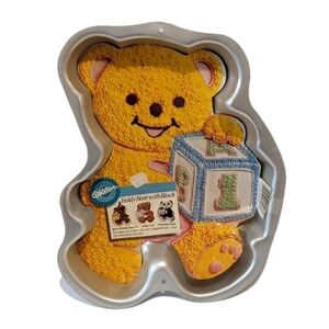 𝅺vintage Wilton Teddy Bear With Block cake pan